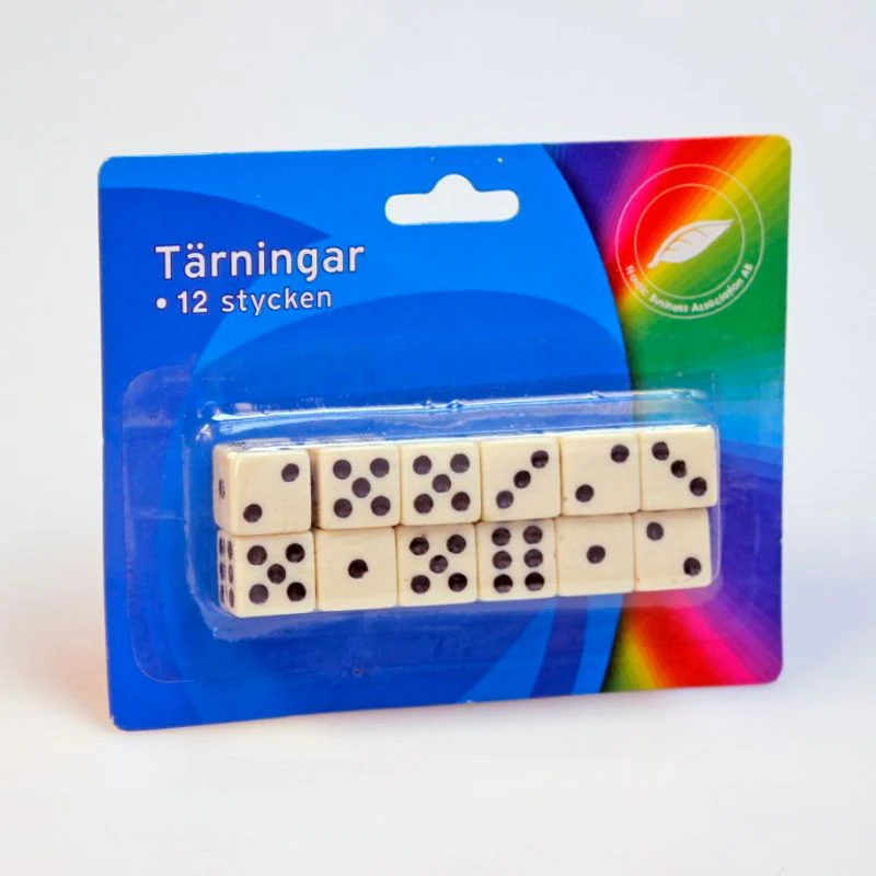 12 pk klassiske terninger - Image 2