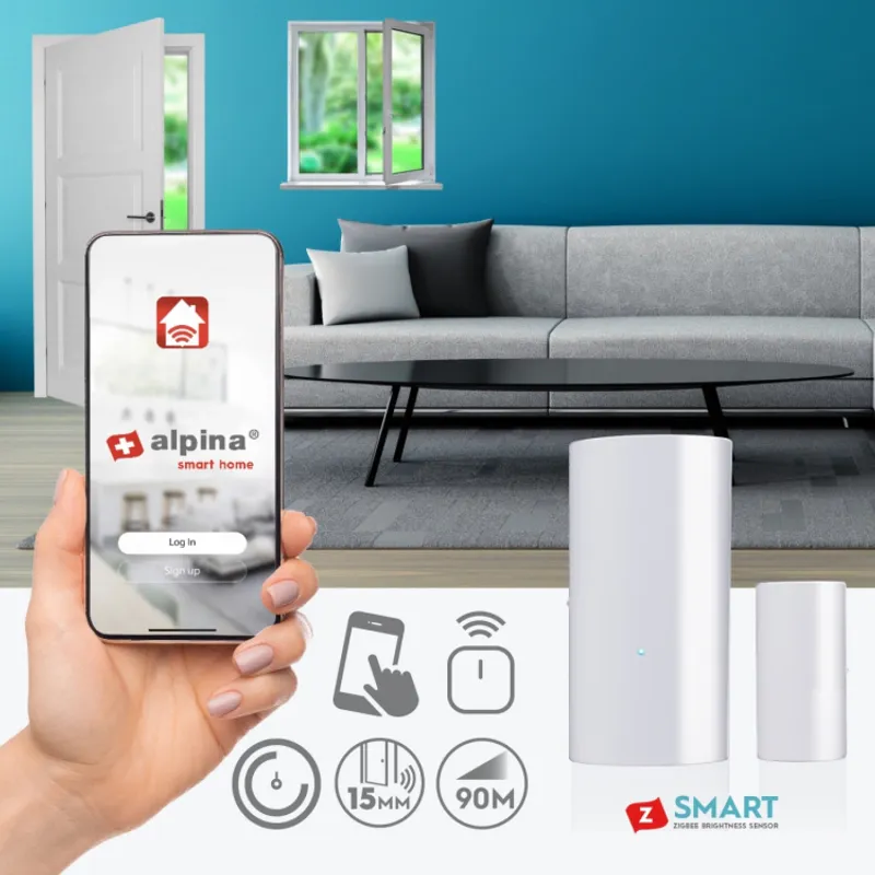 Alpina Zigbee Smart dørsensor og vindussensor - Image 2