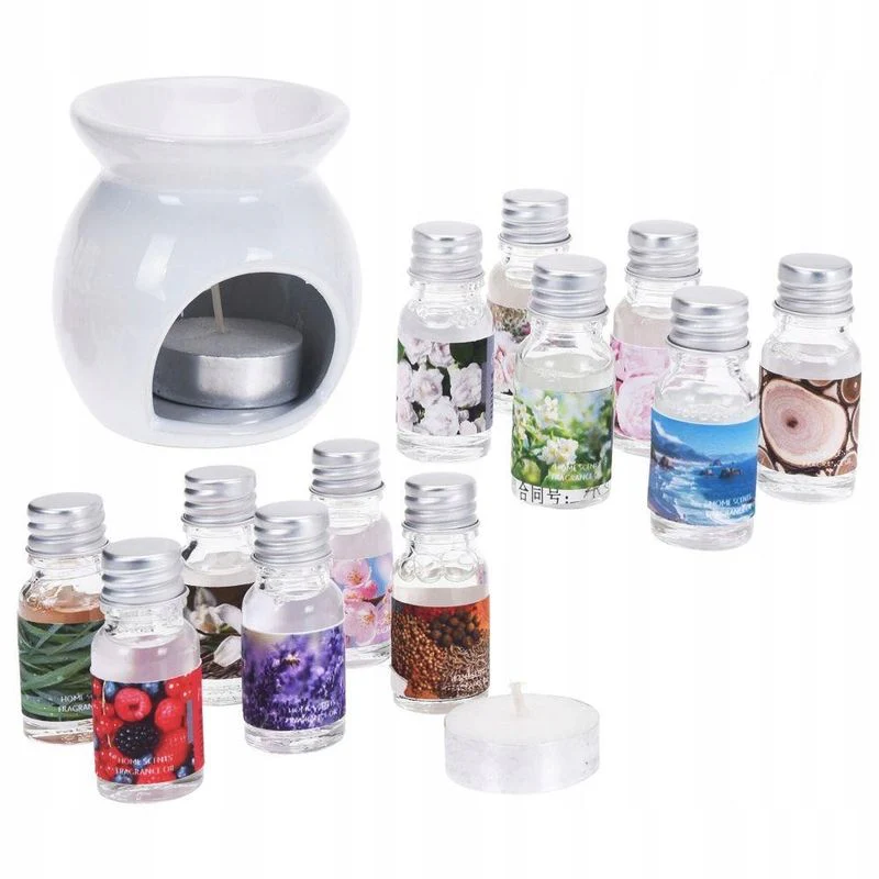 Aroma Gavesett 15deler | 12 eteriske oljer og keramisk duftlykt - Image 5