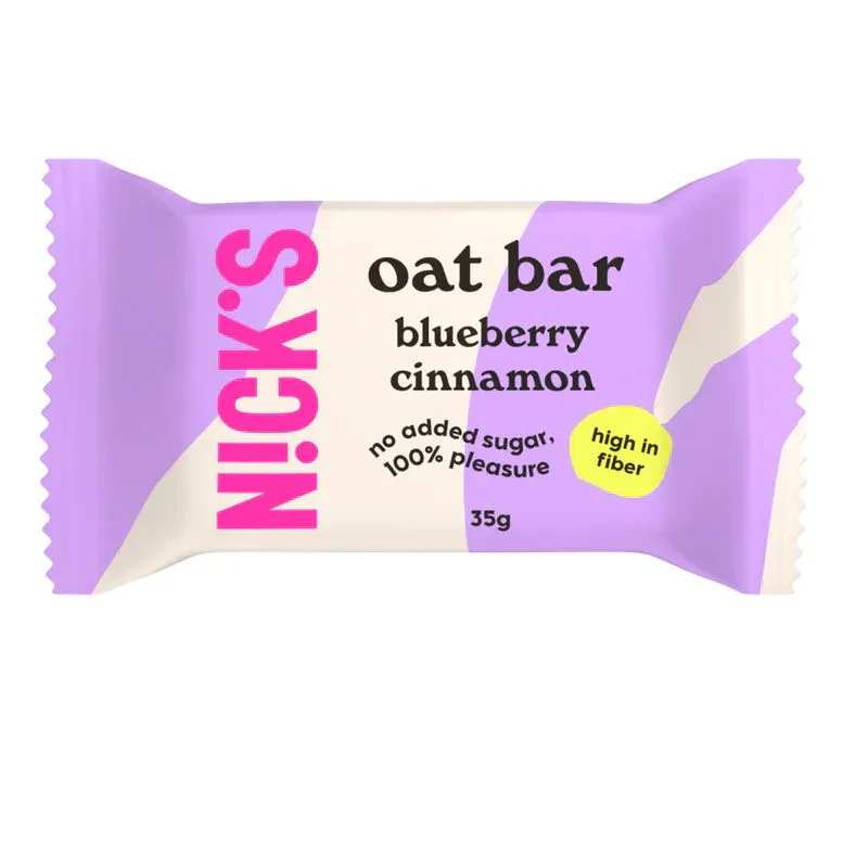 Datodeal - Nick's Oat Bar Blueberry Cinnamon 12x35g | Storpakk - Image 4