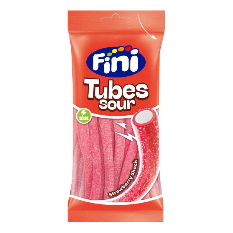 Fini Sour Tubes Jordbær 75g - Image 3