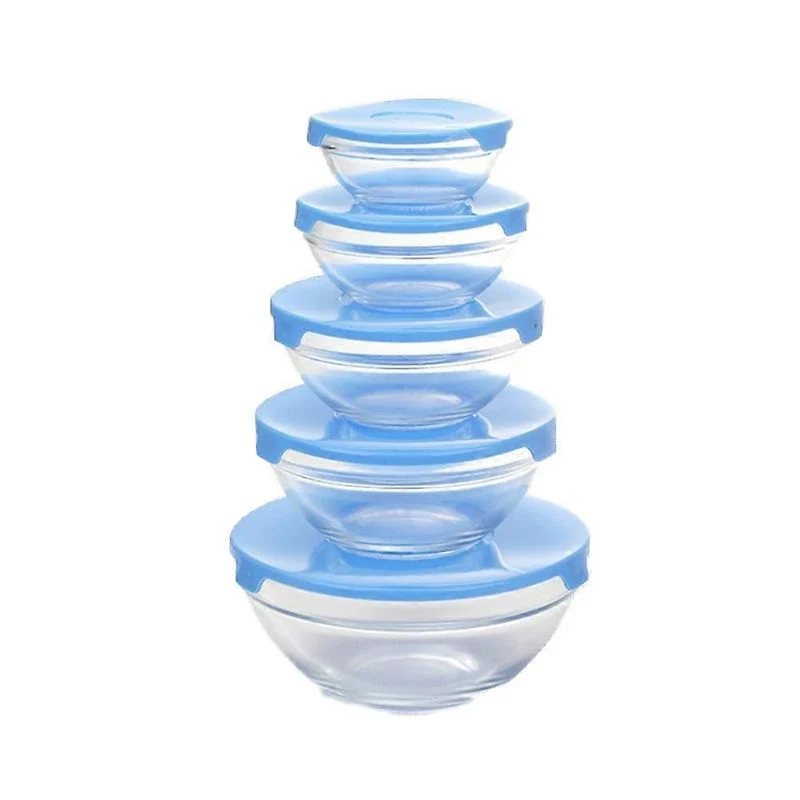 Glassboller med lokk 5pk | Oppbevaring og servering | 3 ass farger - Image 3