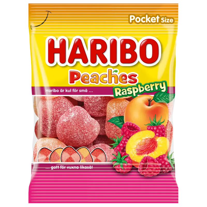 Haribo Peaches Melba/Raspberry 80g - Image 2