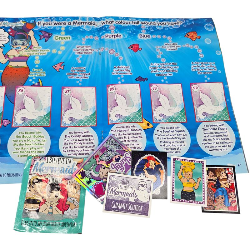 I Believe in Mermaid klistremerkealbum | Med 30 klistremerker |Topps - Image 2