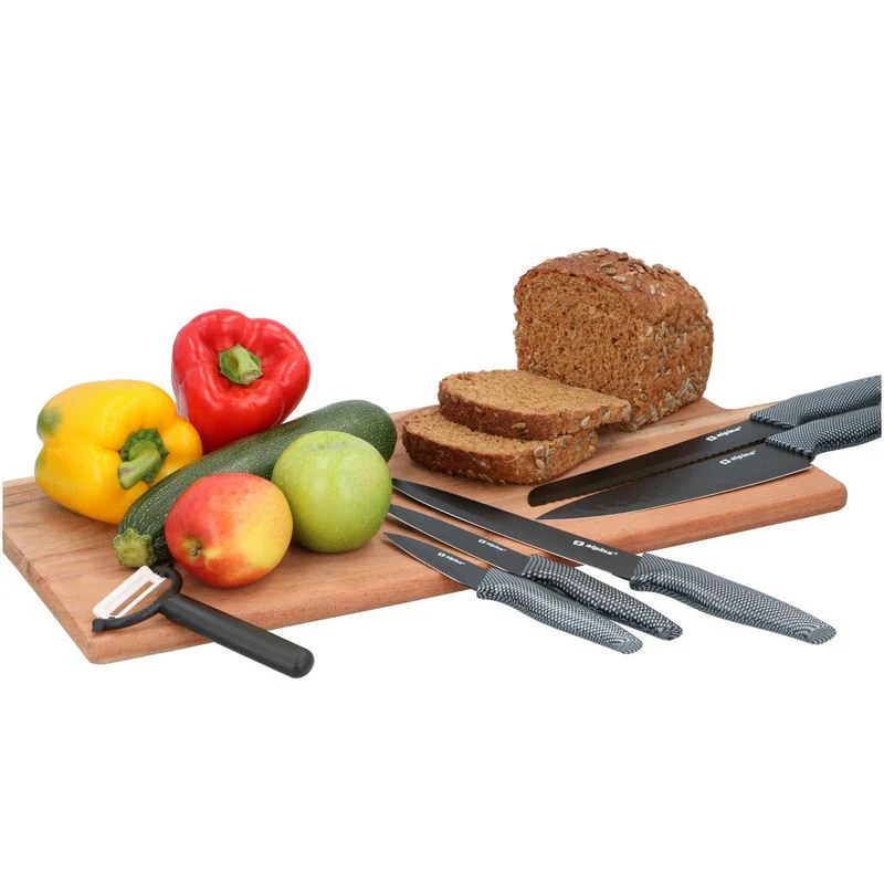 Knivsett 6 deler | Alpina kjøkkenkniver | Rustfritt stål og gaveeske - Image 6