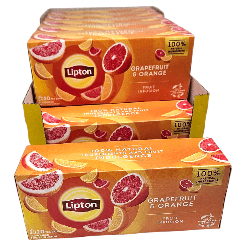 Lipton Fruit Tea Grapefruit & Orange 12x20pk | Storpakk - Image 3