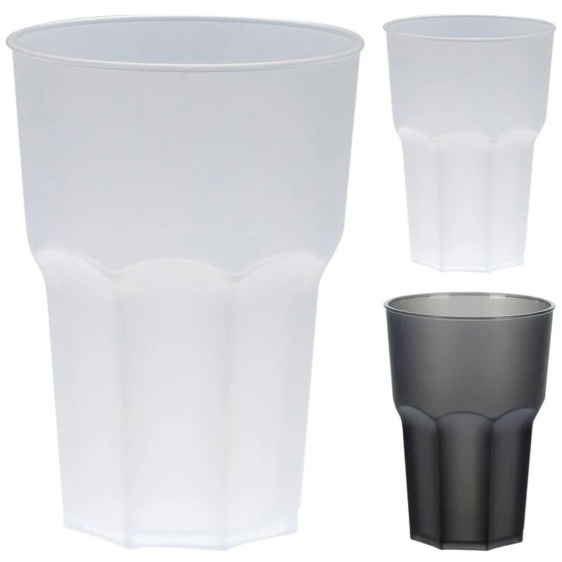 Plastglass 480ml hvit/sort/blå - Image 3
