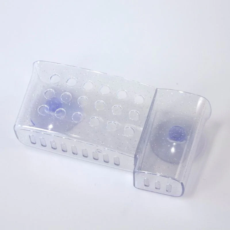 Plastkurv med sugekopper For Dusj | To rom | 16,5x5x8cm - Image 3