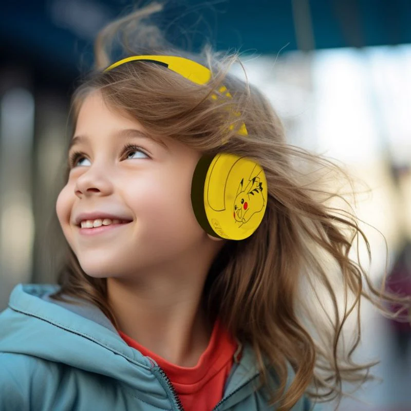 Pokemon Pikachu hodetelefoner for barn | Trådløs 85 dB | Bluetooth + AUX - Image 3