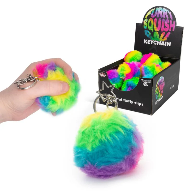 Scrunchems Fluffy Squish Ball nøkkelring | Tobar - Image 2