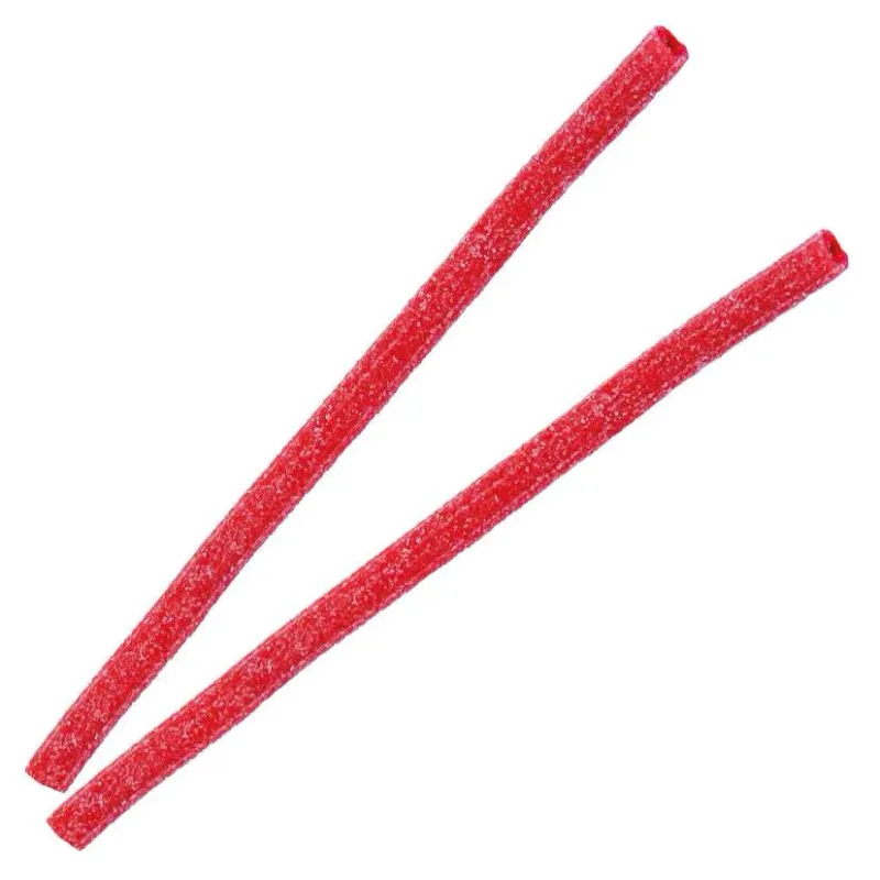 Vidal Sour Straws Jordbær 14x90g | Storpakk surte jordbærsugerør - Image 4